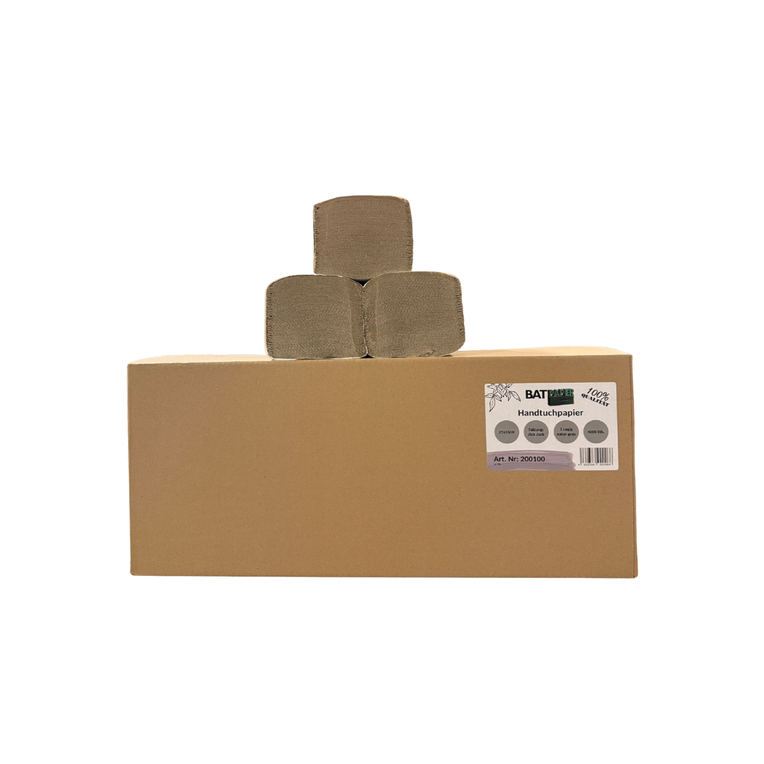 4.000 Blatt Handtuch Papier 1 lagig 25 x 23 cm
