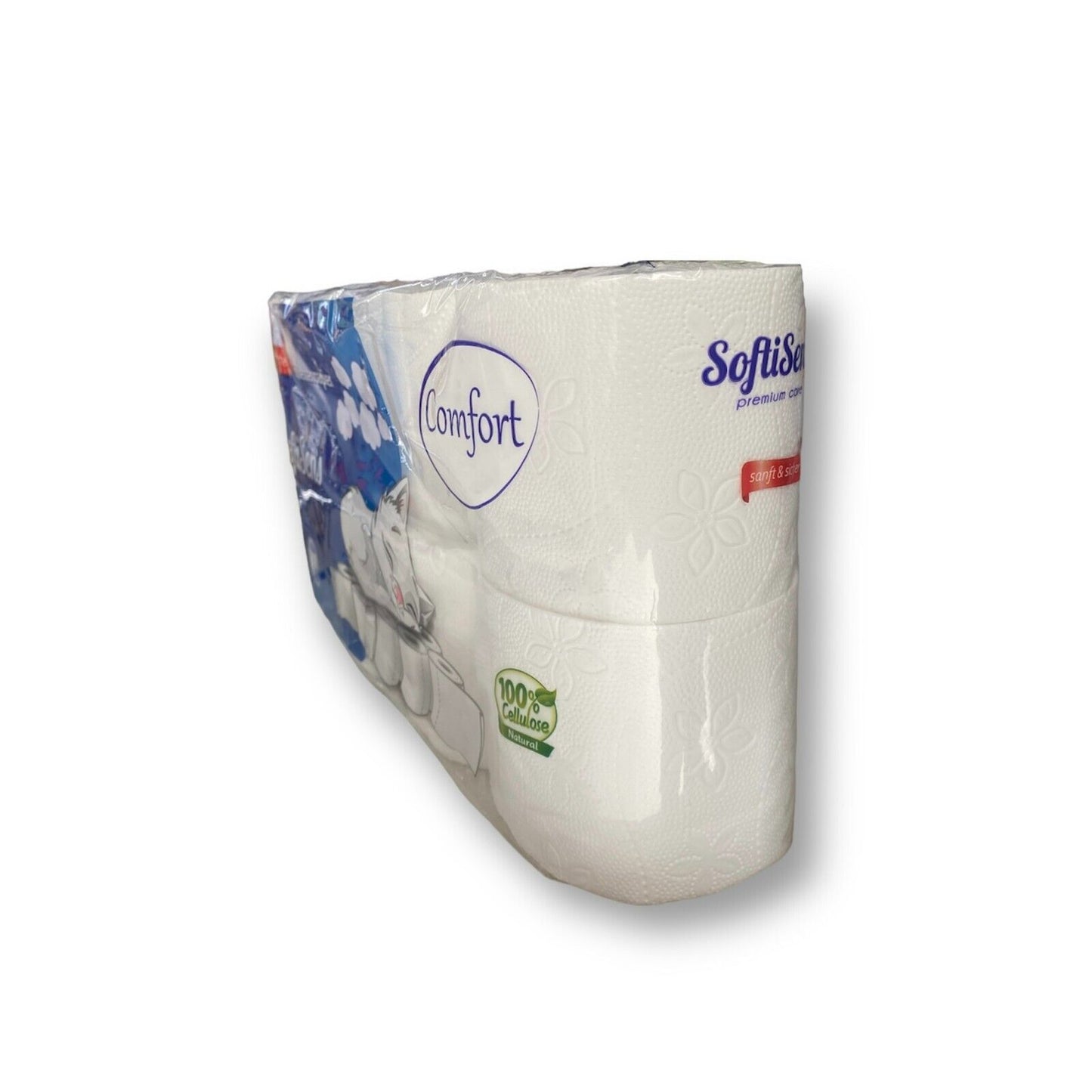 64 Rollen Toilettenpapier 150 Blatt, Klopapier, WC-Papier 3 lagig hoch Weiß TOP